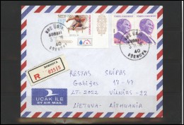 TURKEY Postal History Brief Envelope Air Mail TR 006 Personalities Olympic Games - Otros & Sin Clasificación