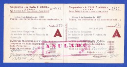 COOPERATIVA "A CASA É MINHA" - RUA DO TELHAL, 8-4º ESQº, LISBOA -- 1 DE SETEMBRO DE 1957 - Portugal