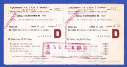 COOPERATIVA "A CASA É MINHA" - RUA DO TELHAL, 8 - 4º  ESQº,  LISBOA -- 1 DE DEZEMBRO DE 1956 - Portogallo