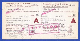 COOPERATIVA "A CASA É MINHA" - RUA DO TELHAL, 8 - 4º  ESQº,  LISBOA -- 1 DE MAIO DE 1957 - Portugal