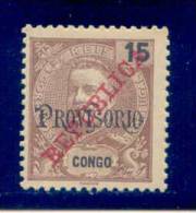 ! ! Congo - 1915 D. Carlos 15 R - Af. 130 - MH - Portugees Congo