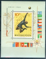 HUNGARY - 1962.Souv.Sheet - World Cup Soccer Chships,Chile (Flag)Mi:Bl.34. MNH!!! CV10EUR - 1962 – Cile