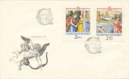 Czechoslovakia / First Day Cover (1974/15), Bratislava - Theme: Bratislava Tapestries - Hero And Leander - Mitología
