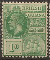 BRITISH GUIANA 1921 1c KGV SG 272 HM #BC154 - British Guiana (...-1966)