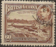BRITISH GUIANA 1938 60c KGVI SG 315 U #BC152 - Guyane Britannique (...-1966)