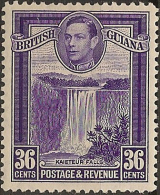 BRITISH GUIANA 1938 36c KGVI SG 313 HM #BC151 - Guyana Britannica (...-1966)