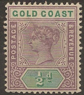 GOLD COAST 1898 1/2d QV SG 26 HM #BC288 - Gold Coast (...-1957)