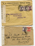 2 Enveloppes De 1945 Pour PARIS Avec Contrôle De La Censure ( 2 Scans) - Brieven En Documenten