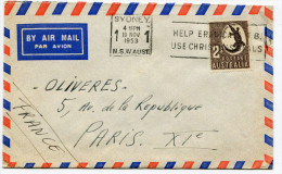 SYDNEY Enveloppe De 1953 Pour PARIS - Bolli E Annullamenti