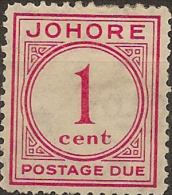 JOHORE 1938 1c Postage Due SG D1 HM #BC317 - Johore