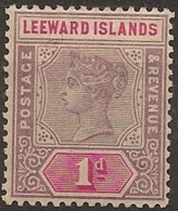 LEEWARD IS 1890 1d QV SG 2 HM #BC325 - Leeward  Islands