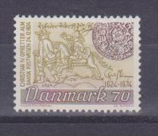 Denmark Mi 577-578 - 350 Years Post  * * Horses - Mailman - Ballon - Ship - Unused Stamps