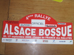 PLAQUE DE RALLYE    4 EME RALLYE ALSACE BOSSUE - Rallye (Rally) Plates