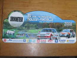 PLAQUE DE RALLYE    5 EME RALLYE MOUZON FREZELLE 2008 - Rallye (Rally) Plates