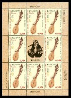 SALE!!! MONTENEGRO CRNA GORA 2014 EUROPA CEPT MUSIC INSTRUMENTS - Sheetlet Of 8 Stamps + 1 Vignette MNH ** - 2014