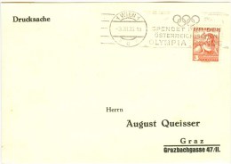 AUSTRIA Card With Cancel WIEN 1 SPENDET FÜR DEN ÖSTERREICHISCHEN OLYMPIA-FONDS - Ete 1936: Berlin