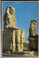 P3937 The Satues Of Memnon Luxor  Egypt Front/back Image - Luxor