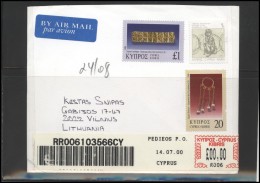 CYPRUS Postal History Brief Envelope Air Mail CY 003 Archaeology - Lettres & Documents