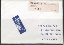 PORTUGAL Postal History Brief Envelope Air Mail PT 001 Automatic Stamps ATM - Briefe U. Dokumente