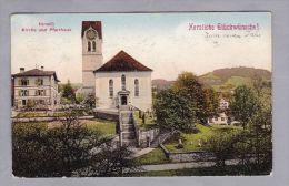 ZH HINWIL 1905.XII.29. Hinweil  Kirche U. Pfarrhaus Foto - Hinwil