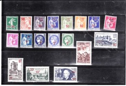 TIMBRES N° 476 A 493 NEUFS X -- 18 VALEURS -   ANNEE 1940-41 - COTE : 47 € - Ungebraucht