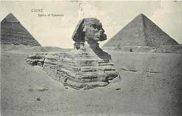 Pays Div- Egypte  -ref B823- Caire - Sphinx Et Pyramides  - Carte Bon Etat  - - Sphynx