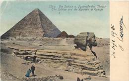 Pays Div- Egypte  -ref B822- Caire - Sphinx Et Pyramides  - - Sphynx