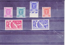 SERIE N° 322 A 327  NEUF X  ANNEE 1936 - COTE : 57 € - Unused Stamps