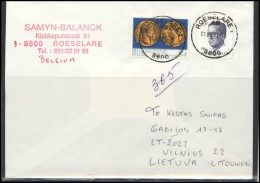 BELGIUM Postal History Brief Envelope BE 017 Personalities Coins Archaeology - Other & Unclassified