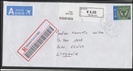 BELGIUM Postal History Brief Envelope Air Mail BE 036 ATM Automatic Stamps Butterflies - Altri & Non Classificati