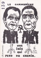 Scan1 : 1980, Marchais Et Brejnev "Le Communisme Une Idée Qui Perd....- Illustrateur Jacques Lardie  Avec Autographe - Parteien & Wahlen