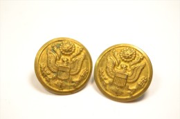 2 Boutons US 23mm 2,3cm WW2 (bouton Us) Pour Veste / Blouson. Deuxieme Guerre Mondiale - Boutons