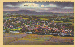 Tennessee Birds Eye View Of Sevierville Great Smoky Mountains In Background Curteich - Smokey Mountains