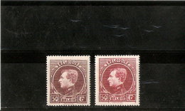 BELGIQUE  N°291A  ET N°291AA CARMIN  NEUF ** - 1929-1941 Gran Montenez