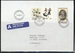 NORWAY Postal History Brief Envelope Air Mail NO 004 Personalities Dancing Flowers Flora Plants - Storia Postale