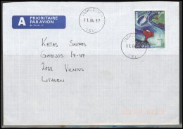 NORWAY Postal History Brief Envelope Air Mail NO 010 Skiing Winter Sports - Briefe U. Dokumente