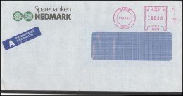 NORWAY Postal History Brief Envelope Air Mail NO 018 Meter Mark Franking Machine - Covers & Documents