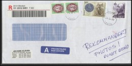 NORWAY Postal History Brief Envelope Air Mail NO 019 Personalities Coins Mining - Cartas & Documentos