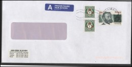 NORWAY Postal History Brief Envelope Air Mail NO 021 Personalities - Storia Postale