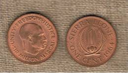 SIERRA LEONE -  1  Cent 1964  KM17 - Sierra Leona