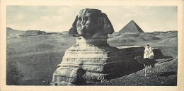 Pays Div- Egypte  -ref B804- Le Sphinx De Giza - The Sphinx Of Giza -dimensions : 15cms X 7,5cms  - Carte Bon Etat   - - Sphinx