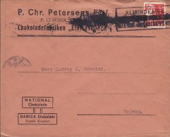 Denmark P. CHR. PEERSENS Eftf. Chokoladefabriken "Elvirasminde" AARHUS 1927 Cover Brief VOJENS Danica Chokolade (2 Scans - Brieven En Documenten