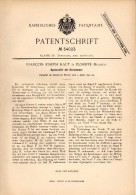 Original Patentschrift - Francois J. Haut In Floreffe , 1890 , Apparat Für Dampfkessel , Dampfmaschine !!! - Floreffe