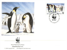 (652) WWF First Day Cover - Set Of 4 Covers - British Antarctic Territory - Seal And Penguins - FDC