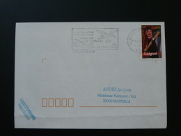 02 Aisne Chateau Thierry Fables De La Fontaine Cigogne Stork - Flamme Sur Lettre Postmark On Cover - Storks & Long-legged Wading Birds