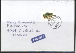 AUSTRIA OESTERREICH Postal History Brief Envelope Air Mail AT 001 Fauna Reptiles Frog - Storia Postale