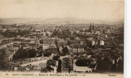 CPA 42 SAINT CHAMOND RUINES DE MONTDRAGON ET VUE GENERALE 1918 - Saint Chamond