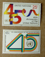 Y1 Nations Unies (New York) : 45è Anniversaire Des Nations Unies - Ungebraucht