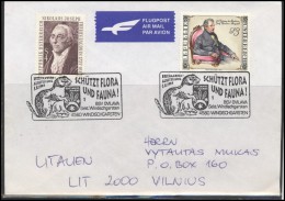 AUSTRIA OESTERREICH Postal History Brief Envelope Air Mail AT 032 Personalities Fauna Animals - Lettres & Documents