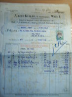 Austro-Hungary -  Austria WIEN - Albert Kubler  13 Neuthorgasse - Dollfus -MIEG  Rechnung INVOICE  From  1912  S3.15 - Oostenrijk